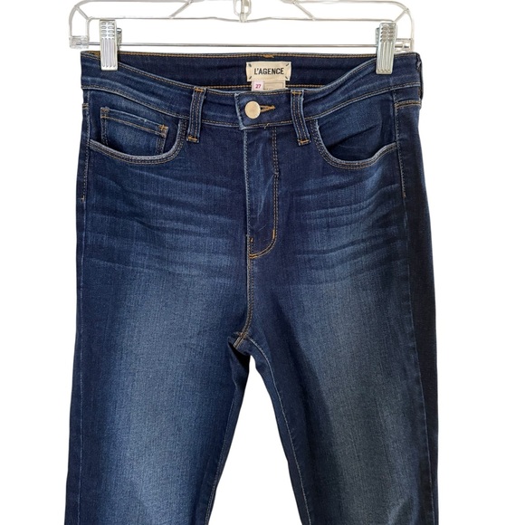 L’angence Margot Skinny Cropped Highrise Jeans In Baltic Blue size 27 - Picture 6 of 9